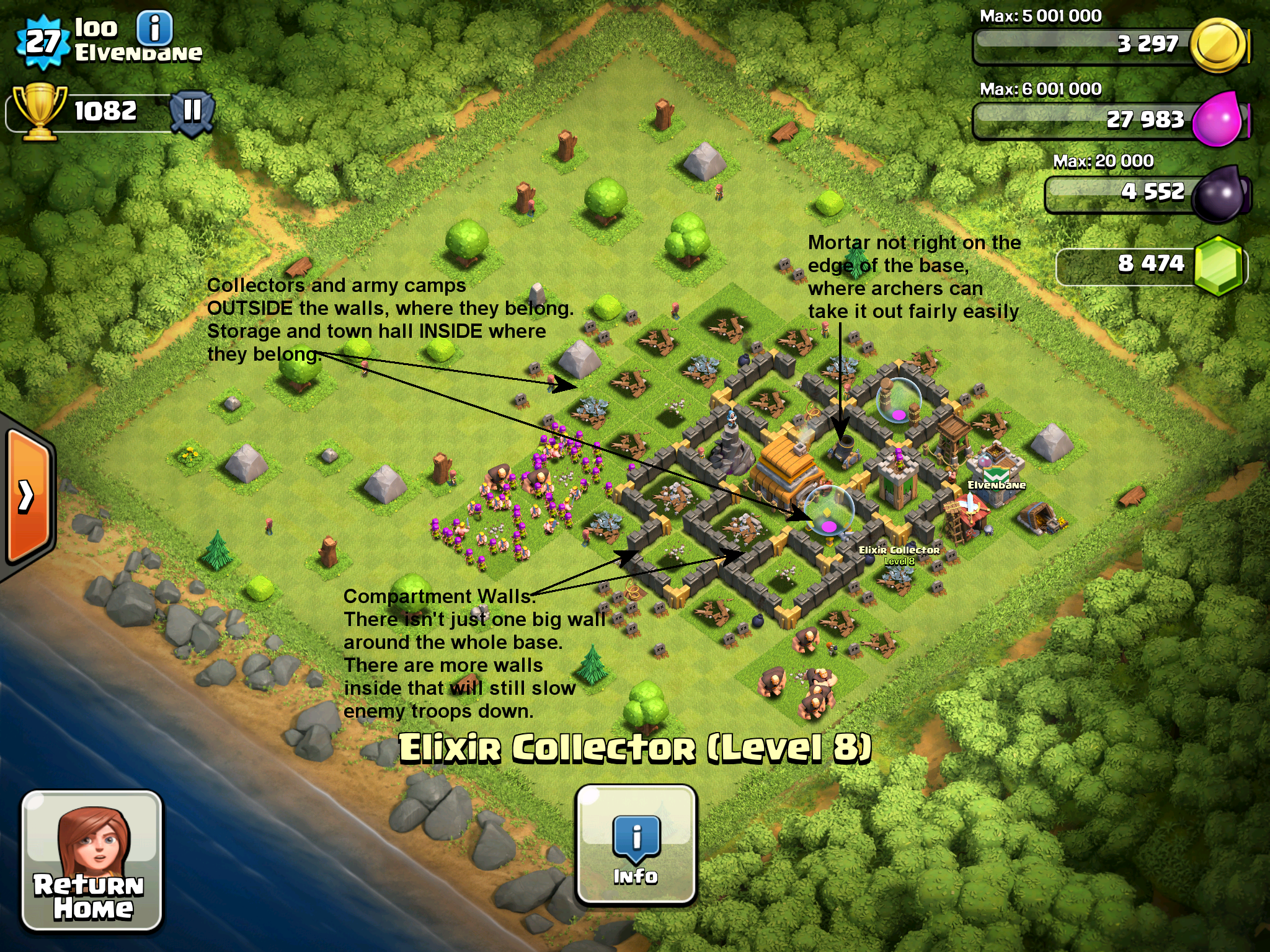wall levels clash of clans